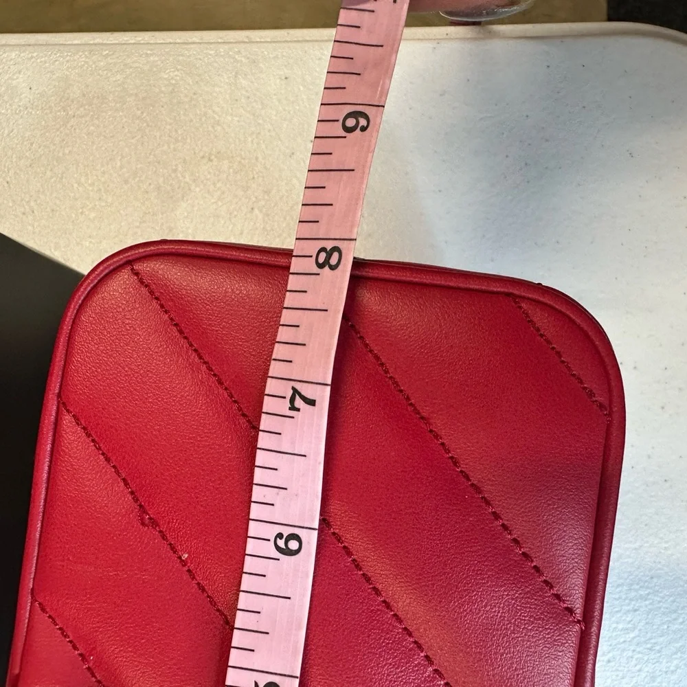 Yves Saint Laurent Red Quilted Cosmetic Train Case NEW RELEASE! NWT - Picture 7 of 9